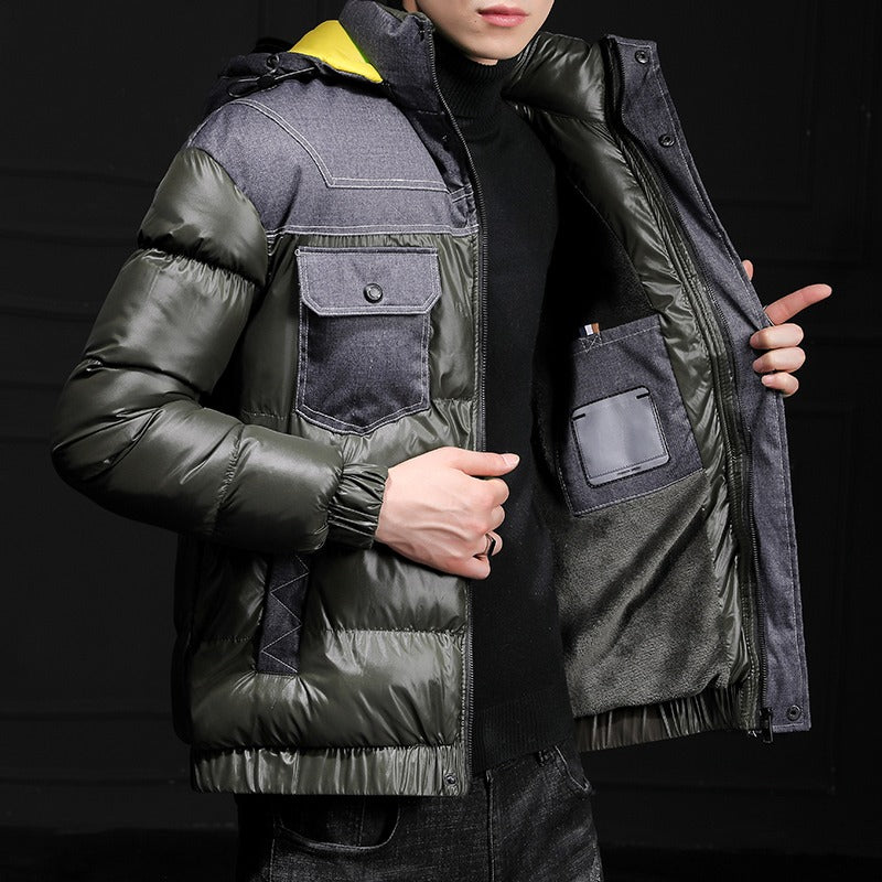 Herren Webjacke Windbreaker Isolierte Kältebeständigkeit Vintage Streetwear Taktische Mäntel Pufferjacke | 7718A 