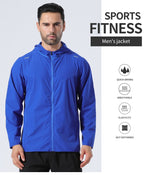 Herren Premium Qualität Reflektierende Streifen Sport Lauf Kapuzenoberteil Wasserdichte Outdoor Windrunner Gym Workout Jacken 