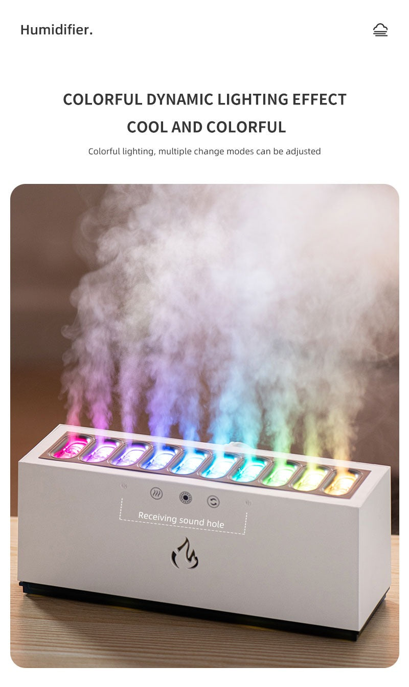 Neues Design 10 Düsen Luftbefeuchter &amp; Aroma Diffusor Dynamische Sound Pickup USB H2O ätherisches Öl Luftbefeuchter | KJR-273 