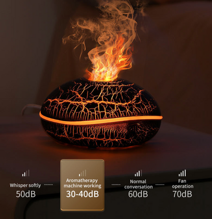 Aromatherapie-Diffusor mit realistischem Flammeneffekt – 7-farbiger LED-Luftbefeuchter mit USB-Stromversorgung für Zuhause, Büro und Schlafzimmer | SD13 