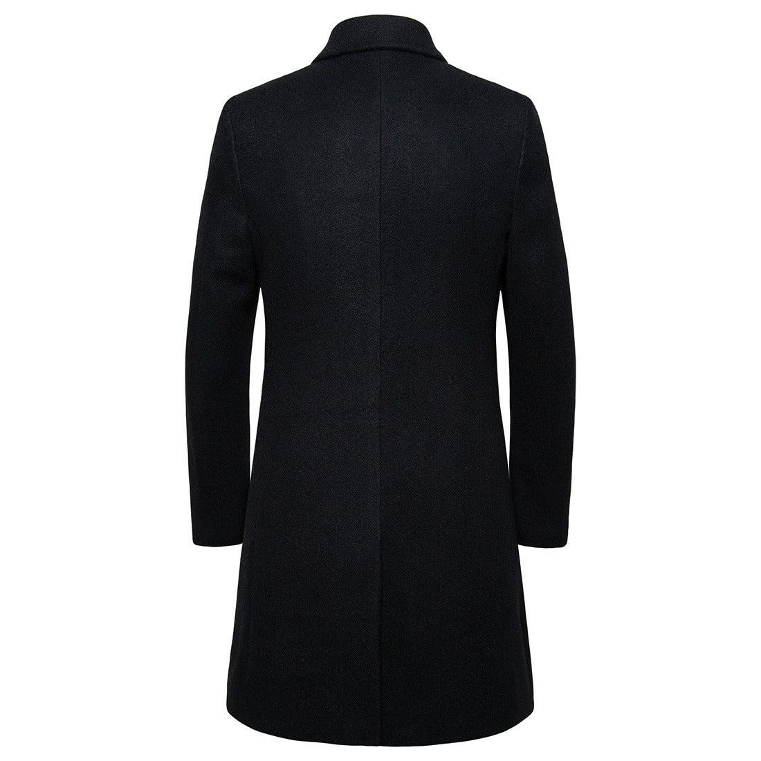 Herren Trenchcoat aus Wolle mit Umlegekragen, lang, aus Wolle und Wollmischungen, Wolljacke, Mantel | JJ-YF601 