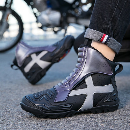 Top Quality Men's Waterproof Trainers Off-Road Motorcycle Shoes - Racing & Travel Riding Footwear Boots | QK258