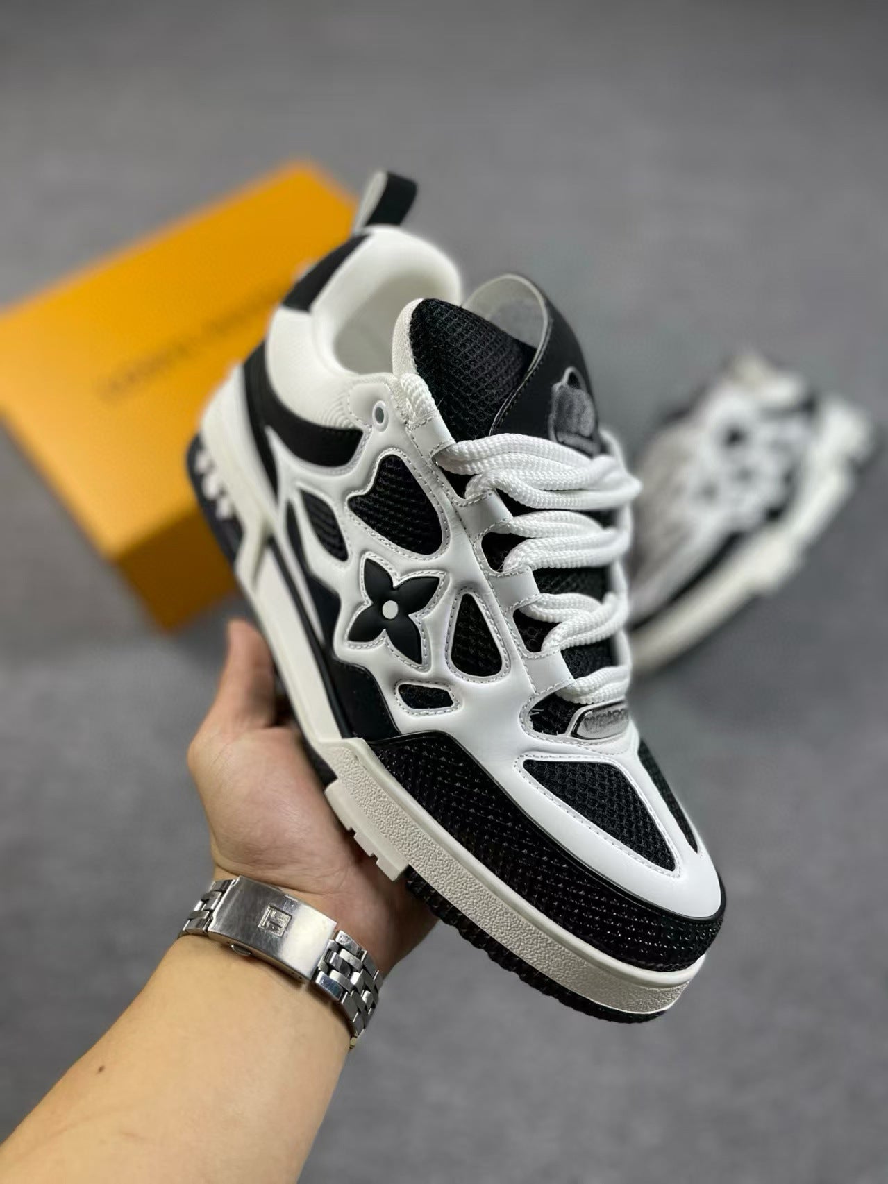 Unisex Donut Thick-Soled Dad Sneakers | Height-Increasing Chunky Trainers | Fashion Casual Lace-Up Sports Shoes | 12124