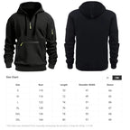 Herren-Kapuzenpullover mit einfarbigem Muster, Reißverschluss, gefütterter Kragen, lockere Passform, lässige Sportbekleidung | TZ-28 