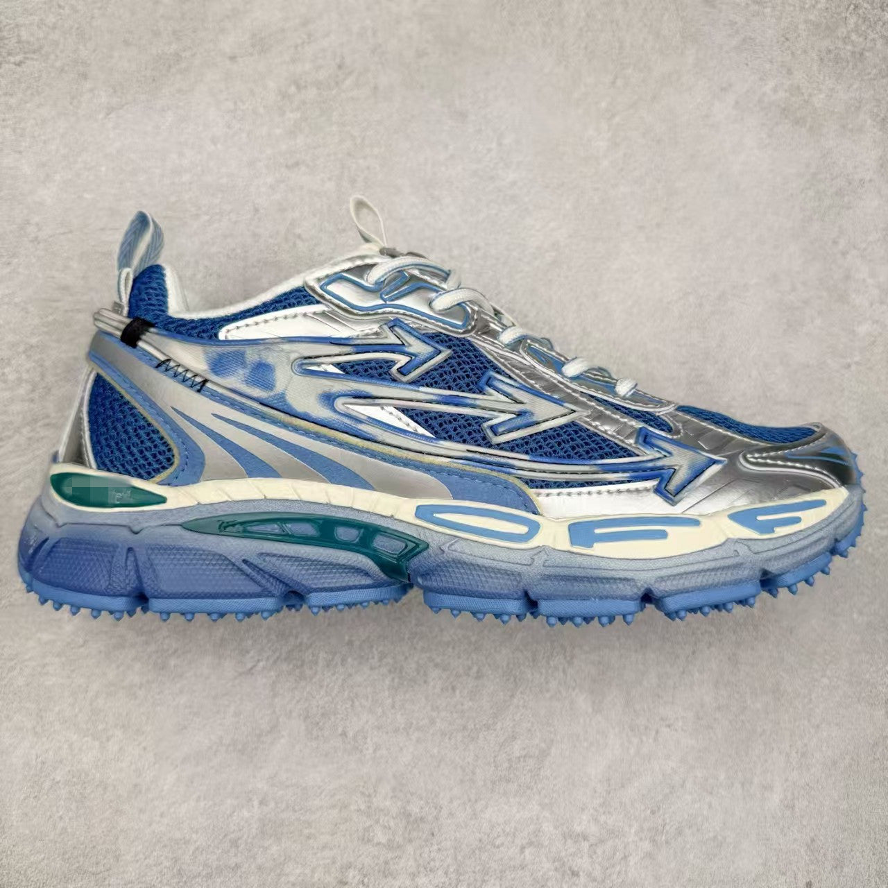 Off-White Premium Chunky Dad Sneakers Unisex Thick-Sole Casual Shoes Arrow Design Height-Increasing Trainers