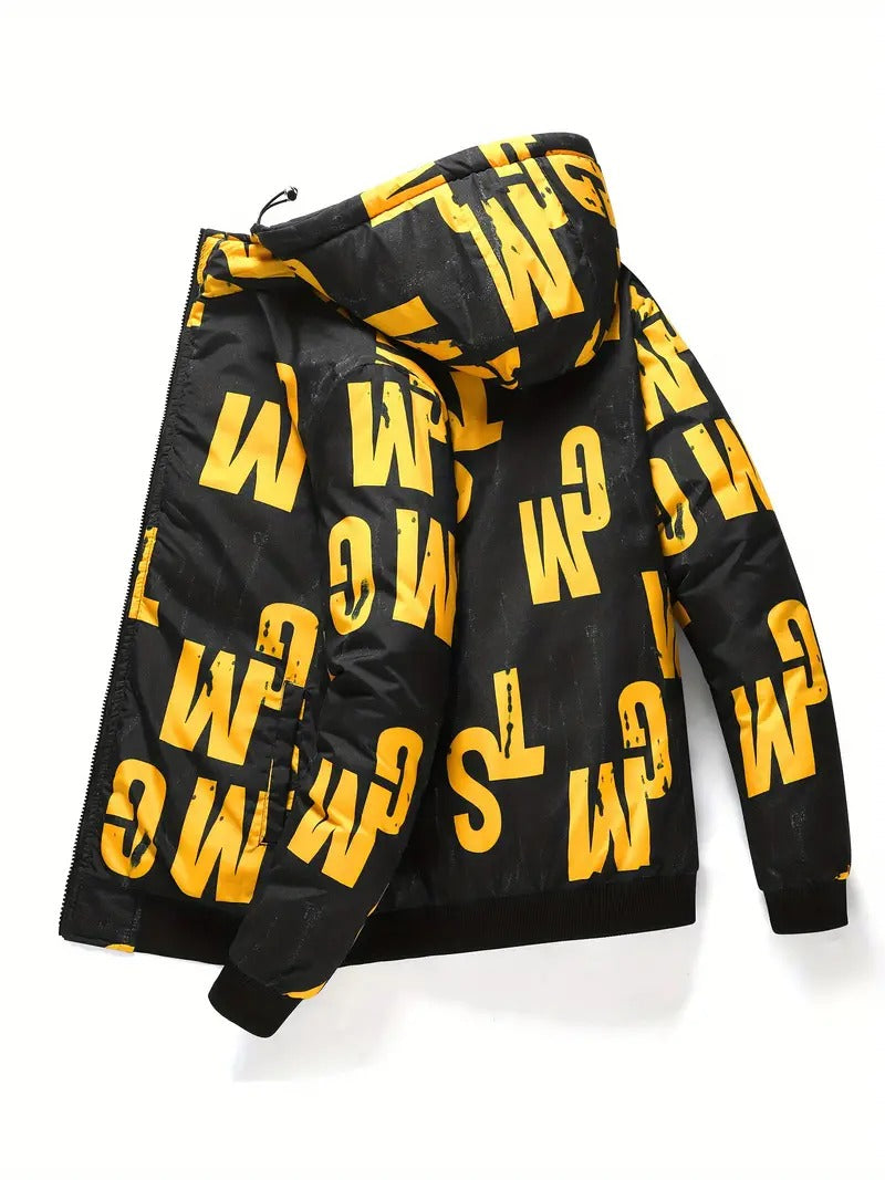 Herren Pufferjacke mit Kapuze, lässige Regular Fit Wintermantel Daunenjacke | 2021/TL 