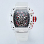Herren Luxus Beste Sportuhr Transparentes Gehäuse Chronograph Neue Geschenkuhren | 