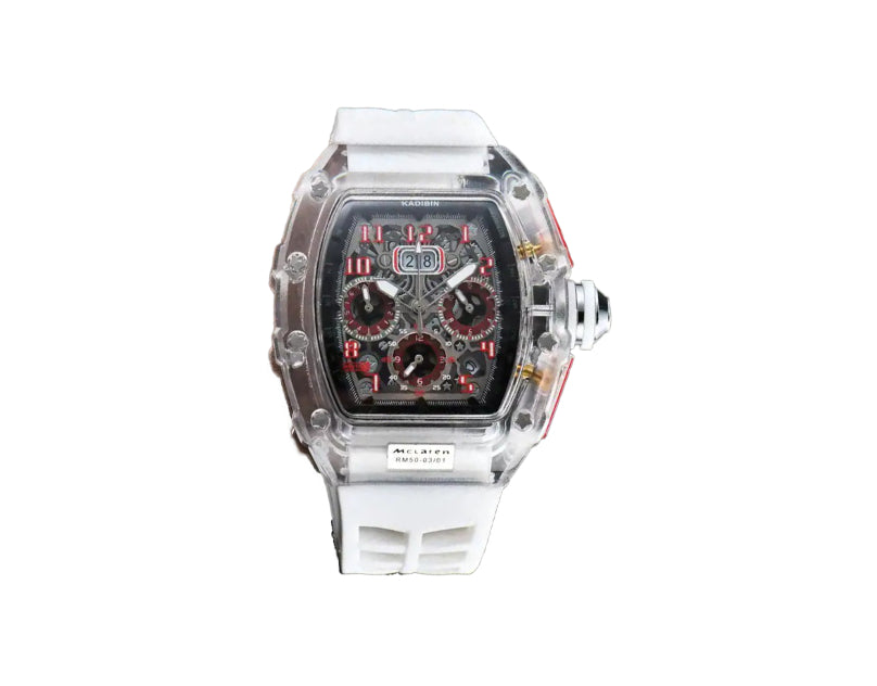 Herren Luxus Beste Sportuhr Transparentes Gehäuse Chronograph Neue Geschenkuhren | 