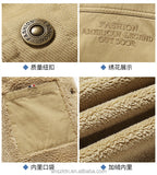 Dicke, warme Militärparkajacke für Herren mit Pelzkragen und Fleecefutter – Winterbombermantel | BK19811 