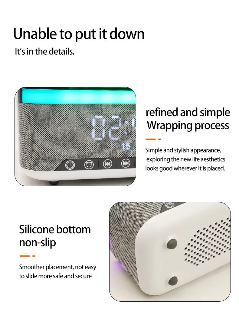6-in-1-Radiowecker mit kabelloser Ladestation, Bluetooth-Audio und mehr | S01 