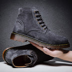 Britische Retro-Lederstiefeletten für Herren, modische Thermo-Outdoor-Schuhe | 8916 