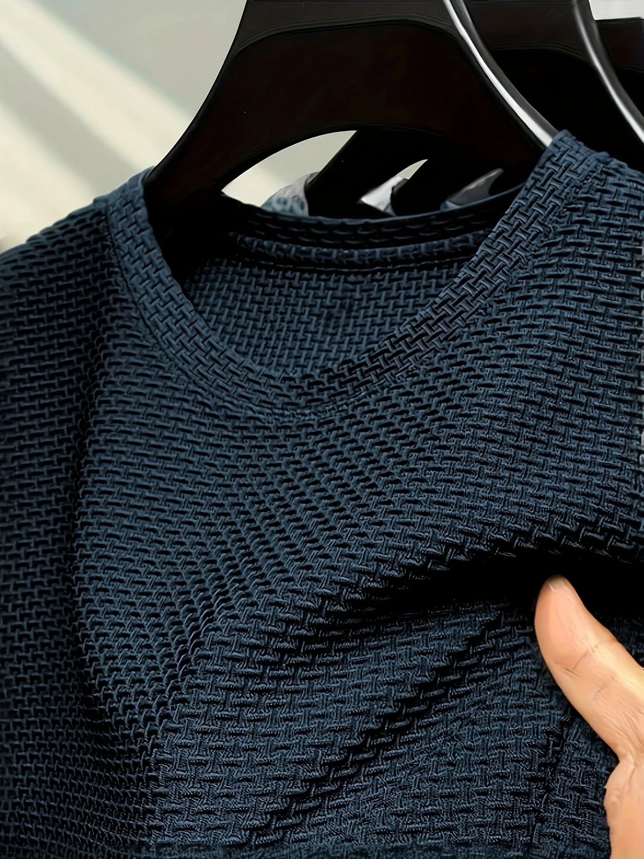 Herren-T-Shirt mit Bambusstreifen, kurzärmelig, atmungsaktiv, dehnbar, für den Sommer, Freizeitkleidung | 115 CSF 