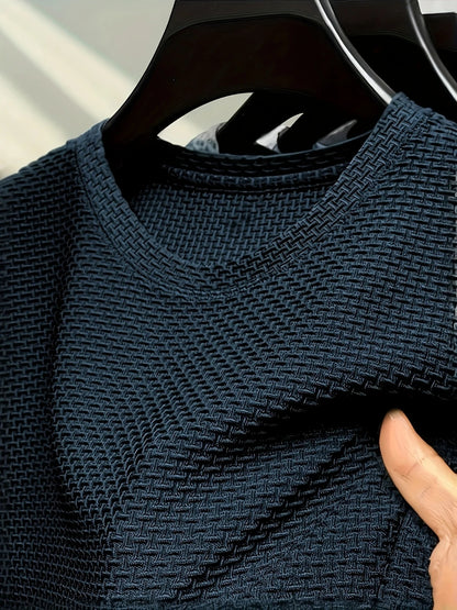 Herren-T-Shirt mit Bambusstreifen, kurzärmelig, atmungsaktiv, dehnbar, für den Sommer, Freizeitkleidung | 115 CSF 