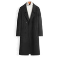 100% Wool Double-Faced Long Overcoat | Men’s Premium Knee-Length Wool Coat | Tailored Business & Casual Outerwear | 86713