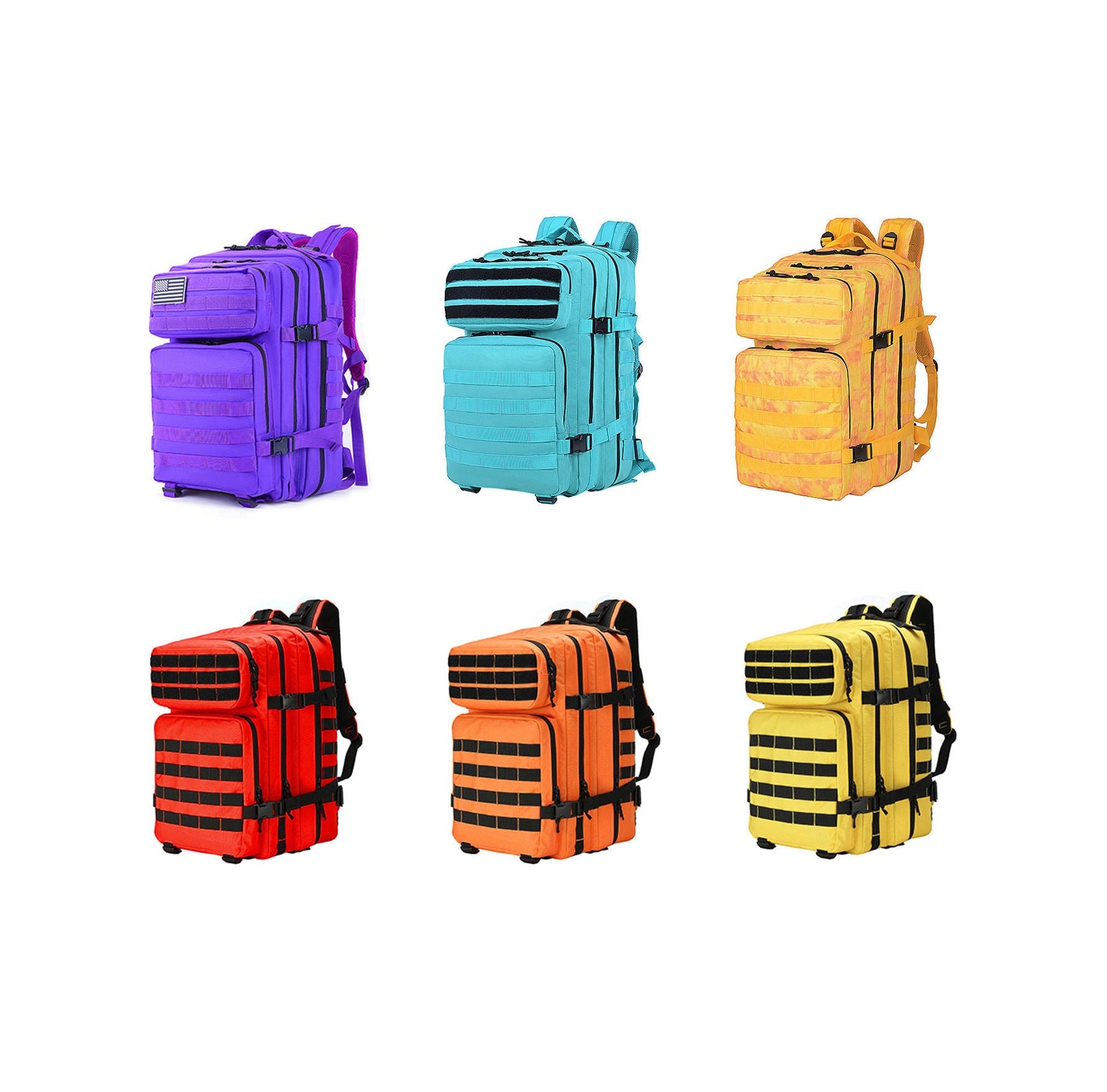 Neue Trending Tragbare Molle Tasche 45L Berg Reise Gepäck Oxford Taktische Rucksack 