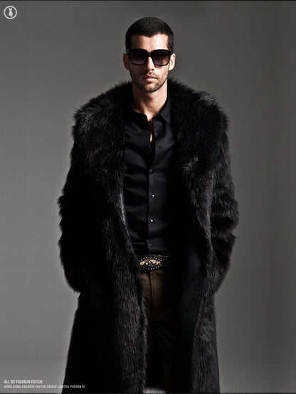 Men's Winter Plush Coat | Mid-Length Wool Fur Jacket for Ultimate Warmth & Style | 202015