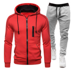 Herren Winter Reißverschluss Hoodie 2 Stück Casual Trainingsanzug Sportswear | 065 