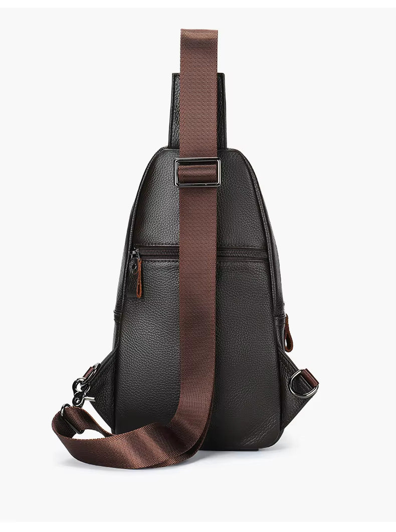 Premium Umhängetasche aus echtem Rindsleder für stilvolles und funktionales Tragen | 7589 