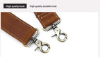 Taschengurt aus echtem Leder, verstellbar, Ersatz-Schultergurt, universelle Drehhaken für Messenger-Laptoptaschen | JD105 