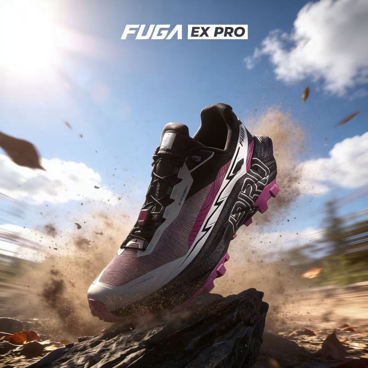 FUGA EX PRO Trail Running Shoes For Men & Women Lightweight Outdoor Hiking Trainers | Vibram Rubber Sole