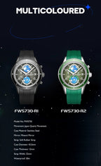 Luxus-Designer-Herrenuhr mit Silikonarmband, wasserdicht, leuchtend, Chronograph, Quarz | 5730 
