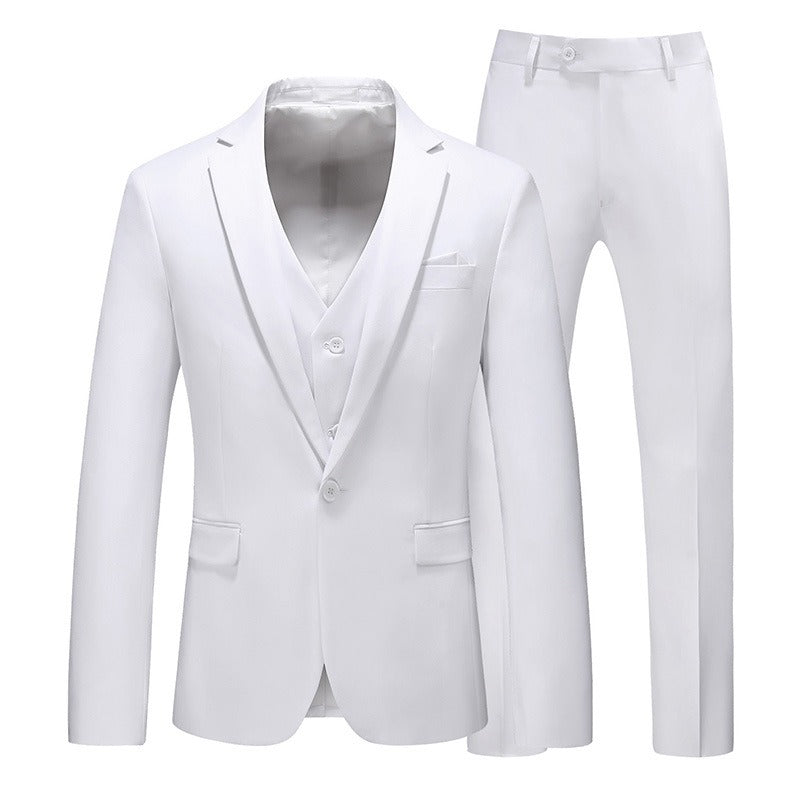 Costume de cérémonie pour homme, robe de mariée, smoking, banquet, slim, tenue de bureau, bouton unique, 3 pièces | 711 