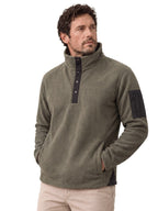 Men's Fleece-Lined Thermal Sweatshirt 2026 Autumn Outdoor Pullover Warm Sherpa Soft Top with Stand Collar