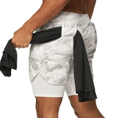 Gemütliche, kurze, sportliche Sportshorts für Herren mit Taschen, elastische Freizeitshorts | DK-858 