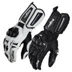 Furygan AFS10 Leather Motorcycle Gloves | Carbon Fiber Racing Gauntlets with Knuckle Protection & Ventilation for Sport Riding | JC001