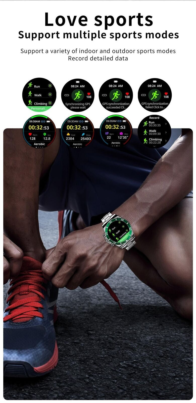 Herrenuhr Stahlarmband BT Call Smart Watch Rolex Style Business Sports Smart Watch | AW-12 