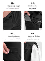 Neue Doppeldecker-Laufshorts Fitness Workout Bermuda Schnelltrocknende Kurze Hosen Unterteile | K-55 