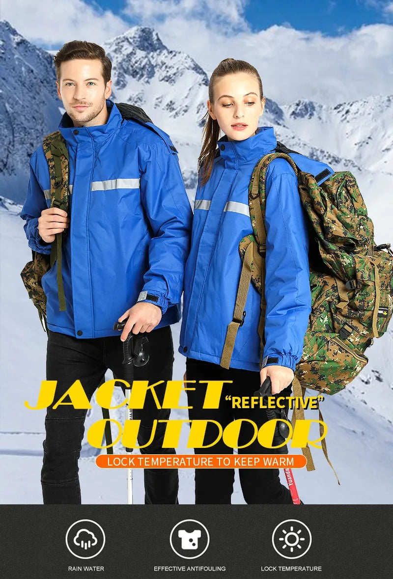 Reflektierende Winter-Sicherheitsjacke für Herren – warm, atmungsaktiv, wasserdicht für Arbeit &amp; Outdoor | H2828 
