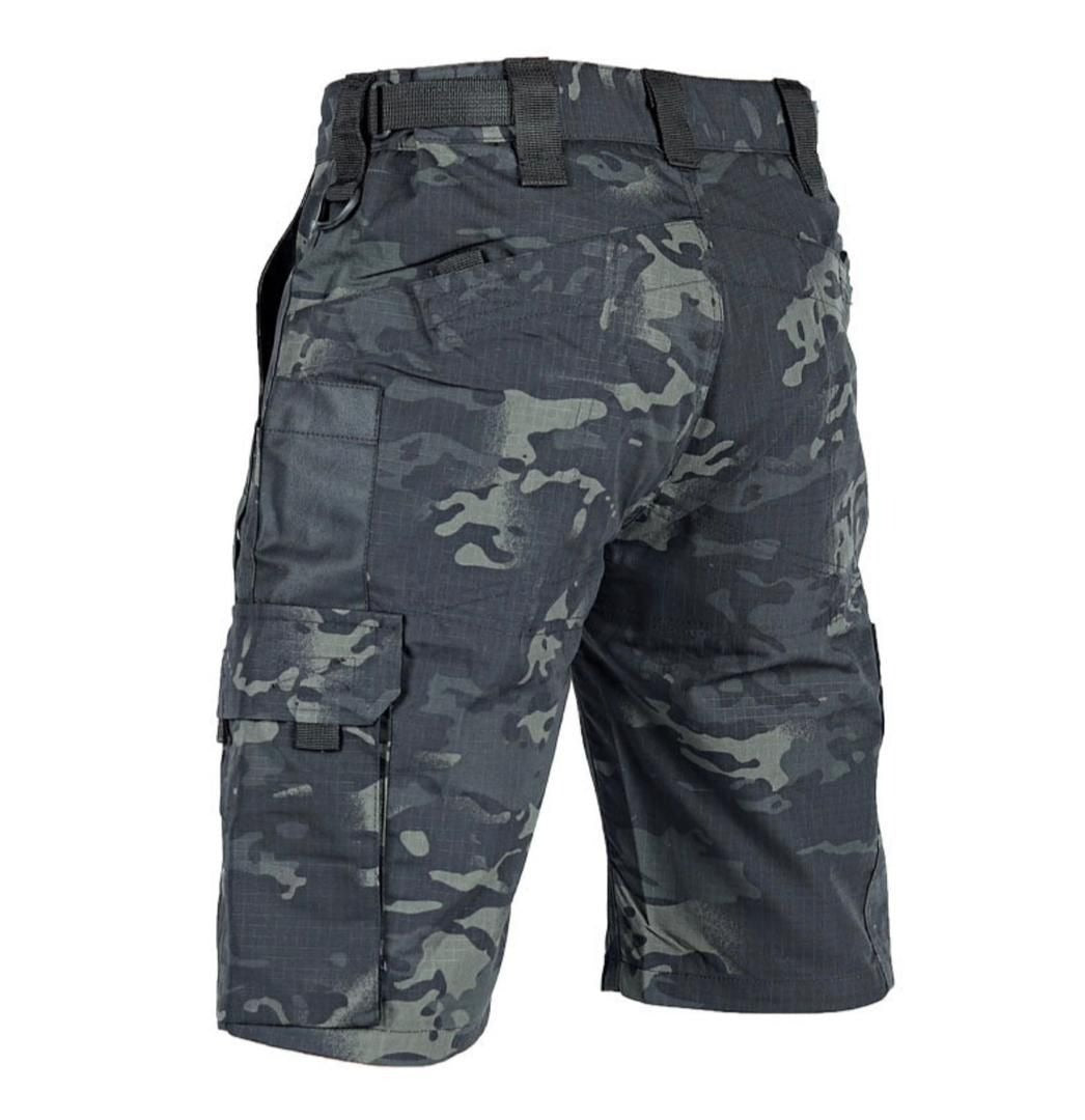 Short de travail cargo pour homme avec plusieurs poches pour course à pied, entraînement, randonnée, pantalon tactique imperméable | RSP01 