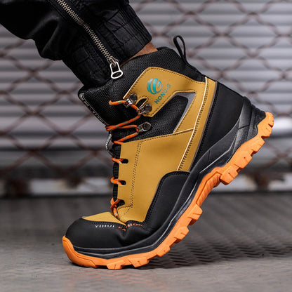 Men Waterproof Outdoor Anti-Smash & Anti-Stab Protection Boots Non-Slip Hiking Wear-Resistant Safety Work Shoes | G178