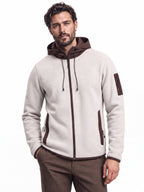 Men's Suede & Fleece Spliced Hoodie Jacket 2026 Winter Thick Warm Zip-Up Sweatshirt Casual Outerwear