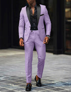 Zweiteiliger Herrenanzug mit einem Knopf, Smoking, Smart Fit, Anzug für den Abschlussball, Hochzeits-Smoking | 1988