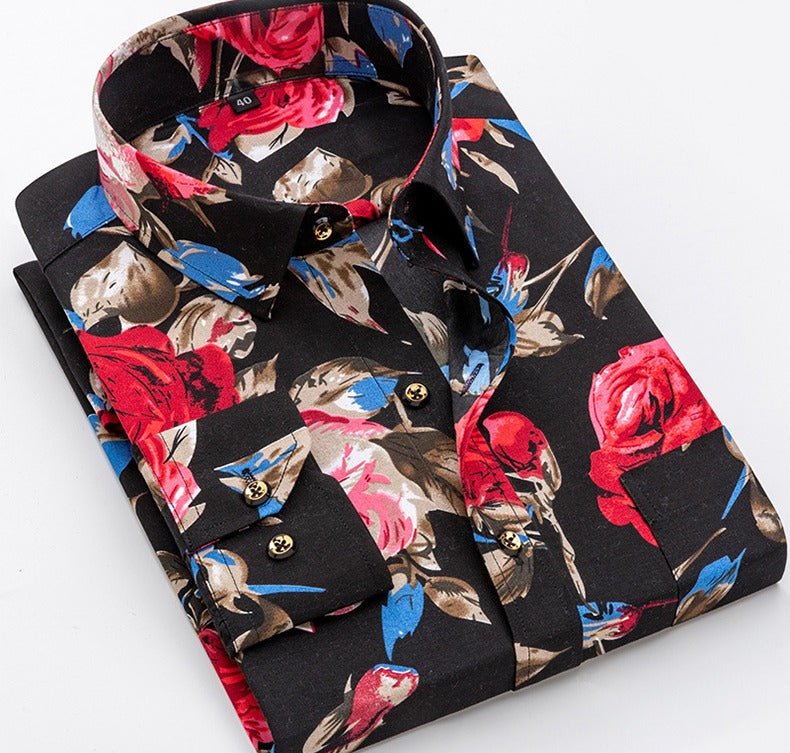 Hochwertiges, langärmliges Business-Hemd mit Button-Down-Karomuster aus Polyester | CY116 