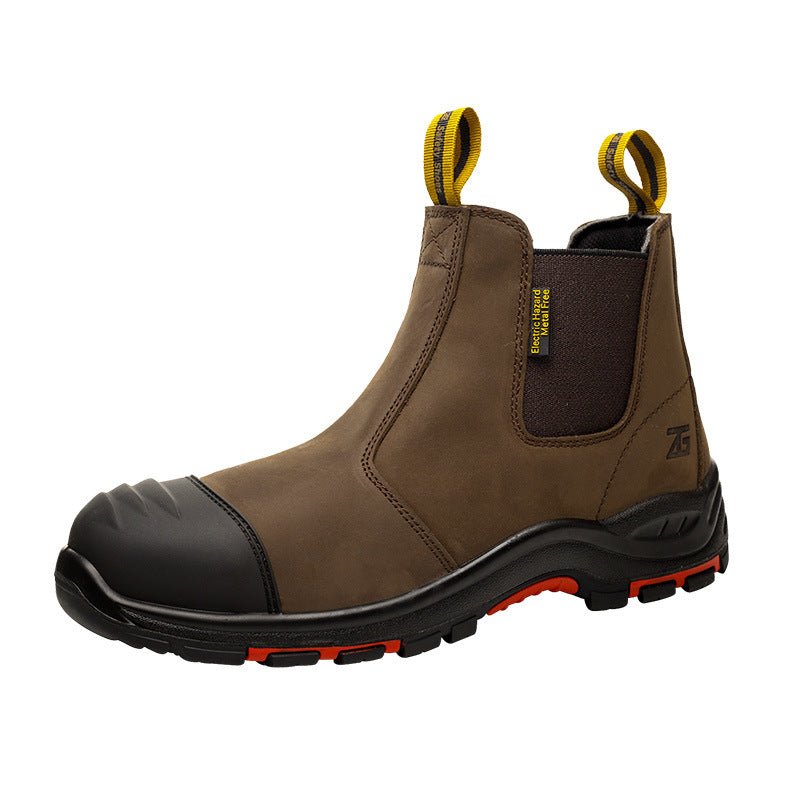 Zhengu Composite Toe Safety Shoes European Standard Slip-On Work Boots Anti-Puncture & Electrical Hazard Protection | L603