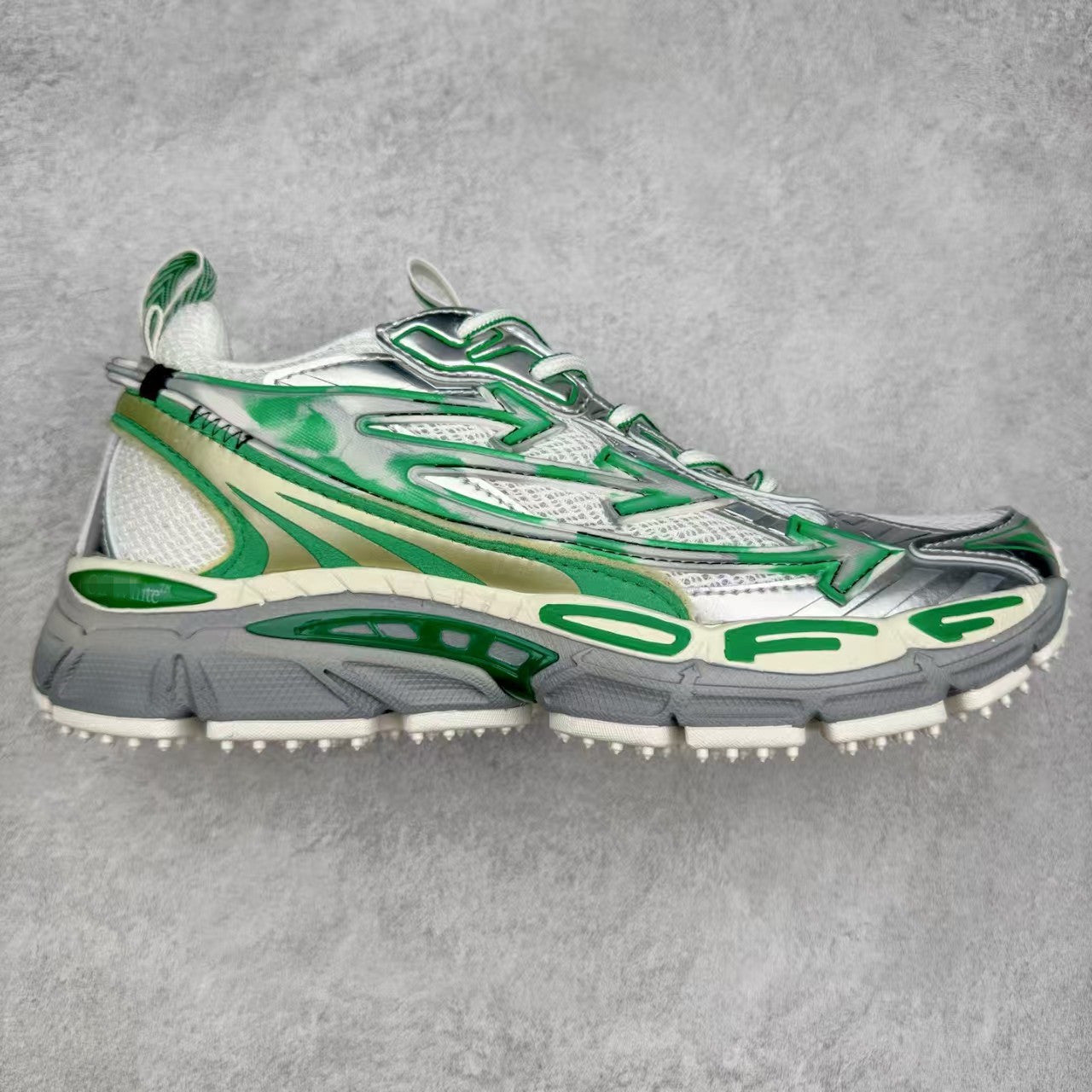 Off-White Premium Chunky Dad Sneakers Unisex Thick-Sole Casual Shoes Arrow Design Height-Increasing Trainers