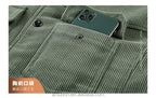 Herrenjacke Slim-Fit Mantel Cord Mode Lässige Bomberjacken für Männer | XX-1807 
