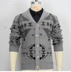 Herren Wind Jacquard Strickpullover Langarm Oberbekleidung Jacke Top | SY0052 