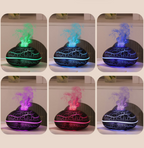 Aromatherapie-Diffusor mit realistischem Flammeneffekt – 7-farbiger LED-Luftbefeuchter mit USB-Stromversorgung für Zuhause, Büro und Schlafzimmer | SD13 
