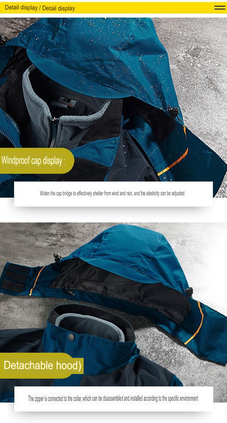 Herren-Skijacke – Warmes 3-in-1-Winterfleece, wasserdicht &amp; mit Kapuze | SN3-SP10089 