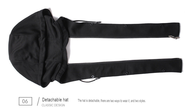 Winddichte, lange Softshell-Trenchcoats mit Kapuze für Herren, Seitentaschen, zweireihiger, warmer Mantel | 1909-3 