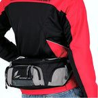Waterproof Motorcycle Waist Bag | Motocross Race Belt Bag with Rain Cover Rider's Outdoor Crossbody Pack