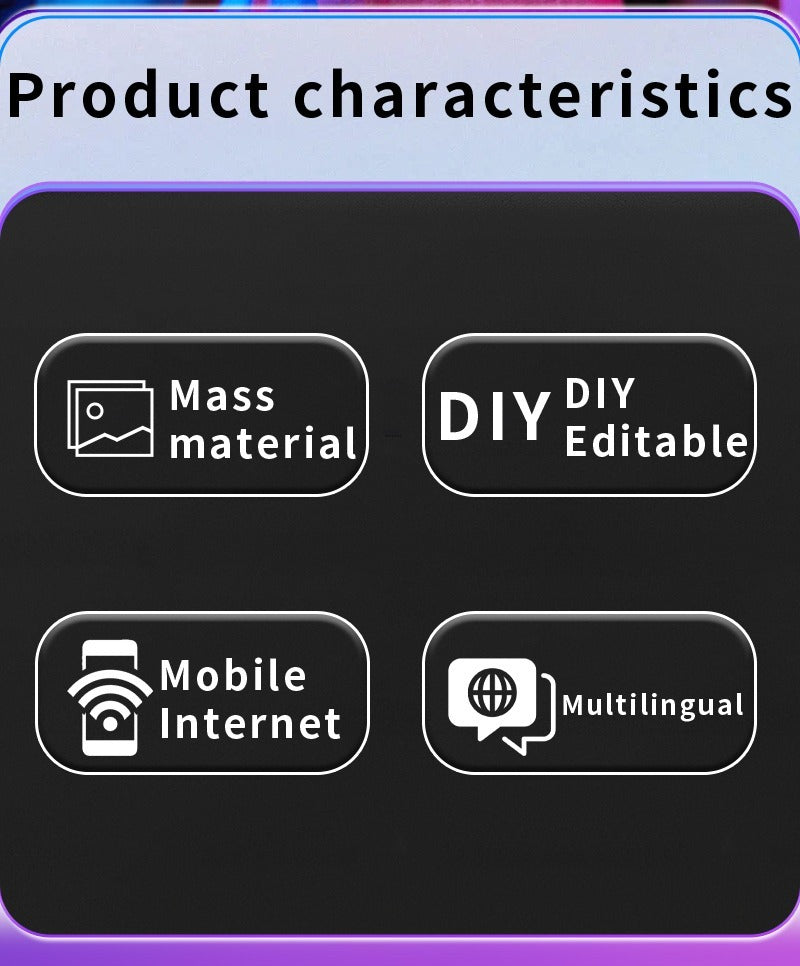 App-gesteuerte LED-Kappe Bluetooth Vollfarbdisplay Nachricht Wiederaufladbarer Hut Cooles Partykostüm | HMZ-005