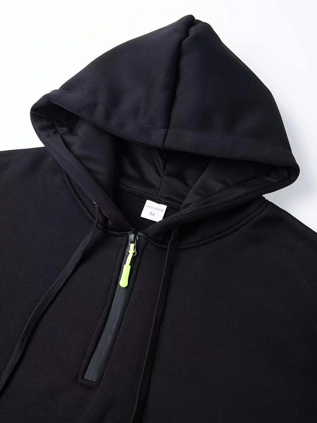 Herren-Kapuzenpullover mit einfarbigem Muster, Reißverschluss, gefütterter Kragen, lockere Passform, lässige Sportbekleidung | TZ-28 