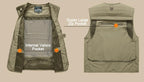 Herren Multi Taschen Cargo Weste Angeln Pullover Für Klettern Camping Wandern Sommer Weste Top 