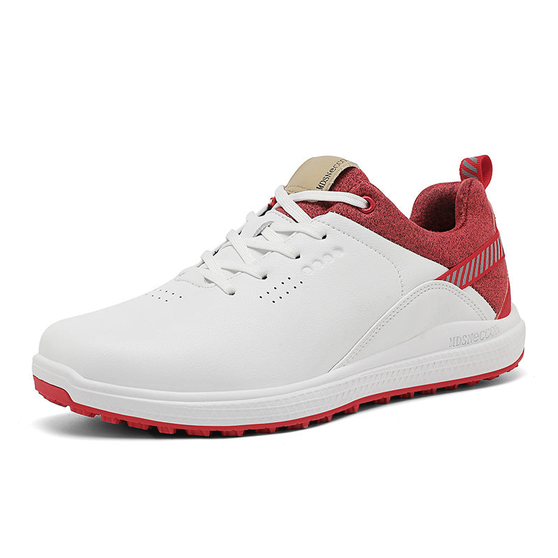 Men's Waterproof Golf Shoes | Anti-Slip Soft Spike Sneakers Breathable Microfiber Athletic All Weather Golf Trainers