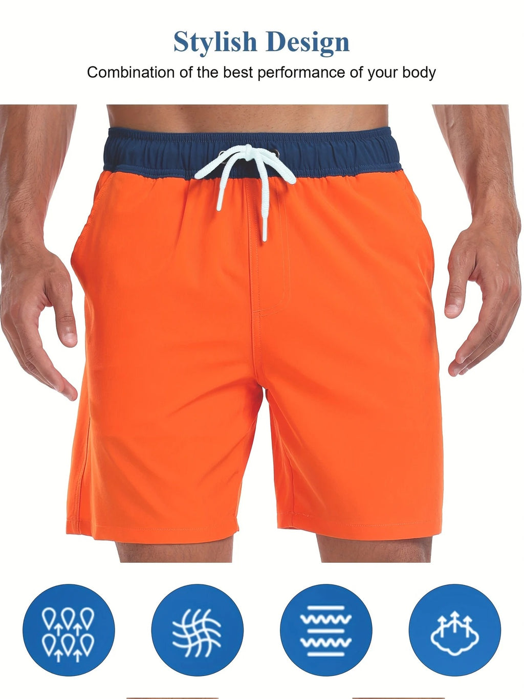 Schnelltrocknende Sommer-Strandshorts für Herren, mit Milchseide gefütterte Badehose für Männer | 265SCTK 